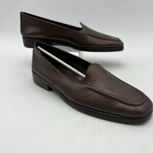 VTG Aerosoles Mocc A Rena Brown Leather Loafers Womens 8B New Old Stock